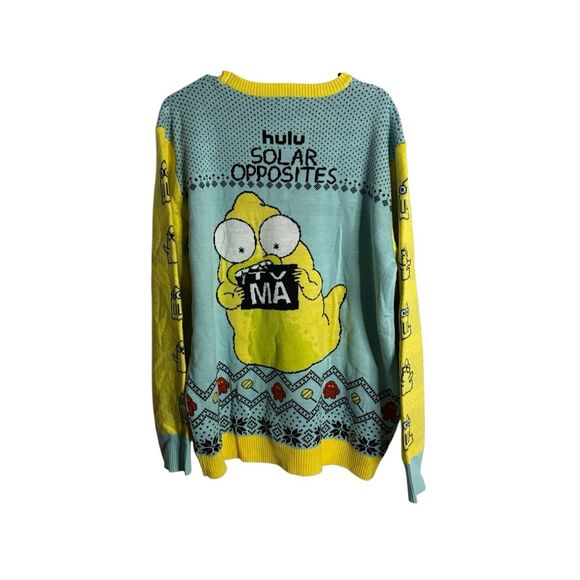 Hulu Solar Opposites Sweater Blue Yellow The Pupa Size XL Unisex - Picture 4 of 4
